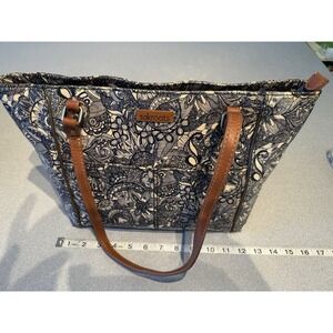 Sakroots Tote Bag Purse Metro Spirt Desert Blue White Coated Canvas EUC NWOT